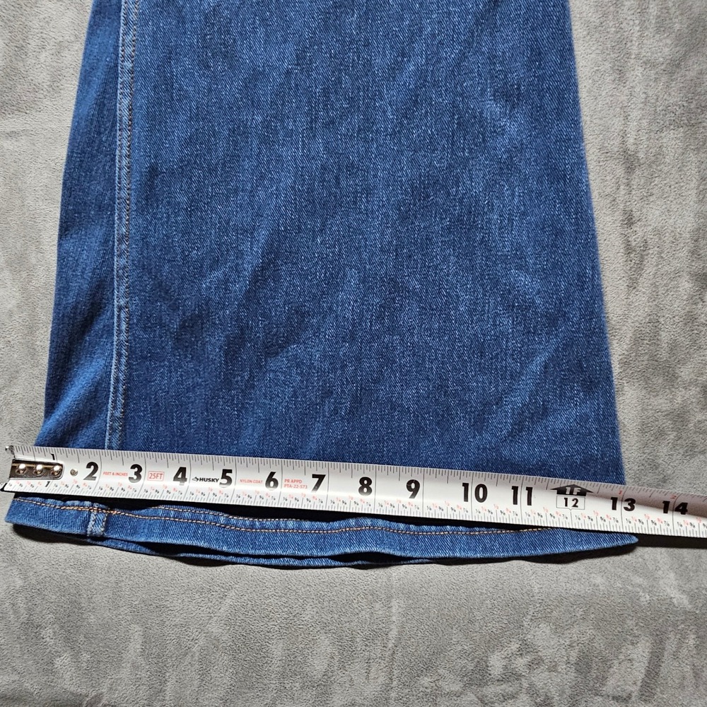 Halara Patitoff Flowy High Waisted Crossover Flare Jeans Blue XL Regular - Picture 6 of 11